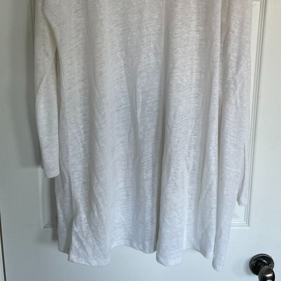 Michael Kors Linen-Blend Coverup Cardigan in white - Picture 8 of 8